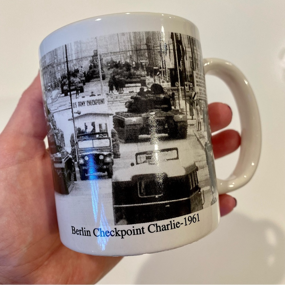 Berlin Checkpoint Charlie Coffee Mug | Black & White | History Buff Gift